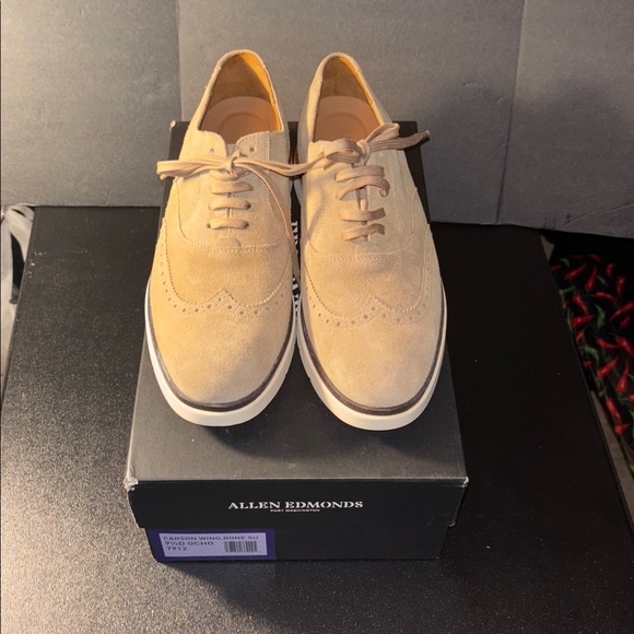 Allen Edmunds Ran Suede Oxford Shoe NWB Sz 9.5D Retail $395